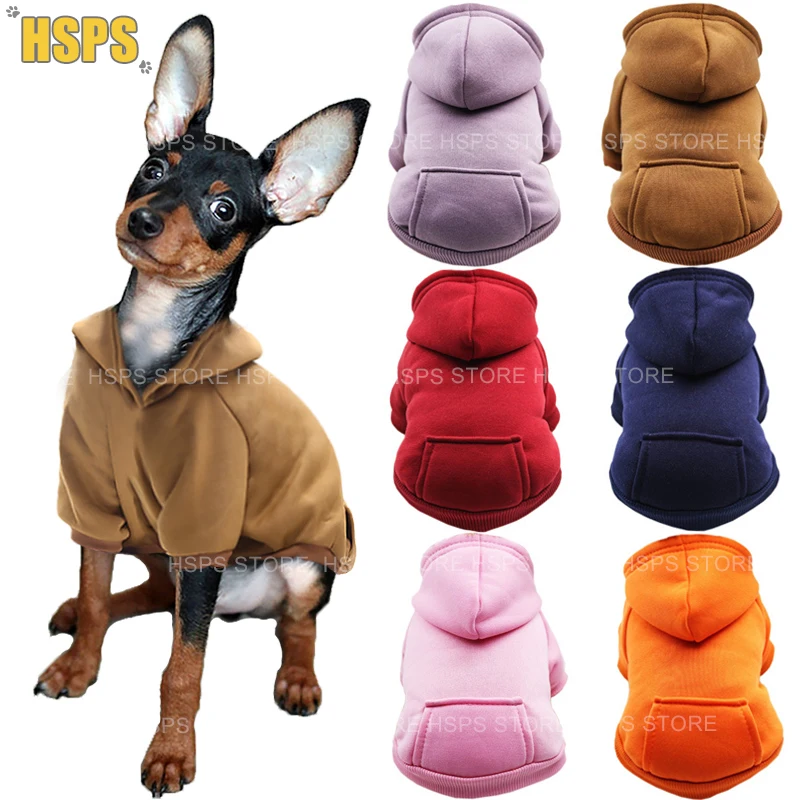 

Solid Color Pet Dog Fleece Sweater for Chihuahua French Bulldog Warm Cat Clothes Hoodie Kitten Puppy Winter Sweatshirt Costume