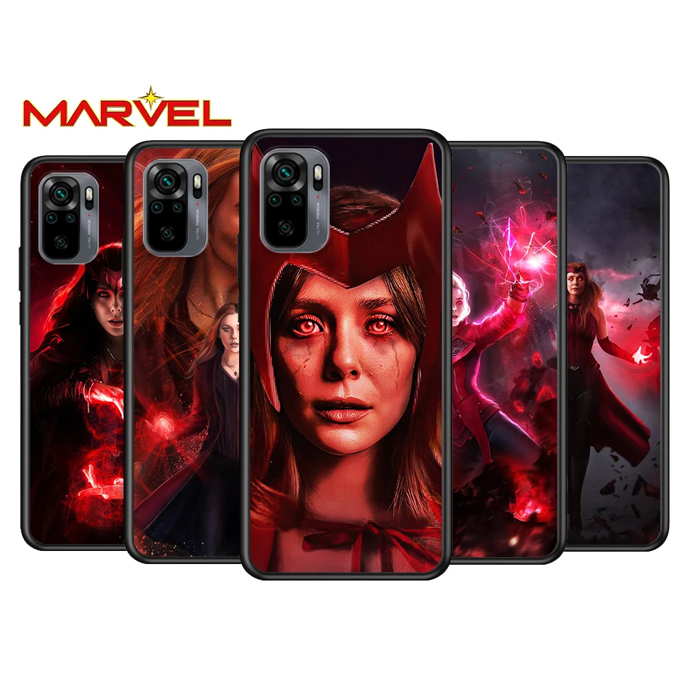 

Scarlet Witch Marvel for Xiaomi Redmi Note 10 10S 9 9T 9S 9Pro Max 8T 8Pro 8 7 6 5 Pro 5A 4X 4 Soft Black Phone Case