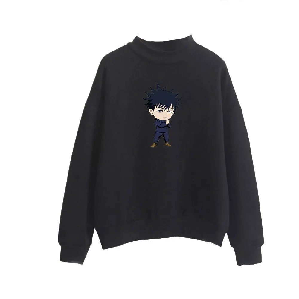

New Turtleneck Hoodie Sweatshirt Japan Anime Jujutsu Kaisen Women Pullover Hooded Fleece Cotton Hoodie Sweatshirt Outcoat Tops