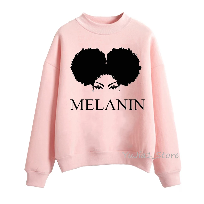 Женская толстовка Melanin Poppin розовая с капюшоном женская одежда красивая черная