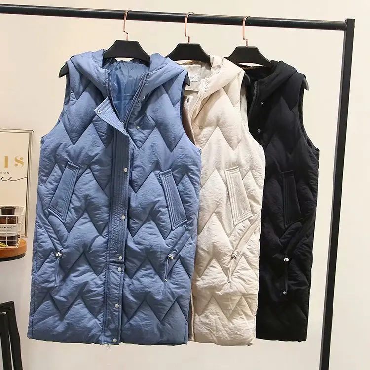 Повседневные длинные жилеты размера плюс 2019 зимняя одежда модные свободные