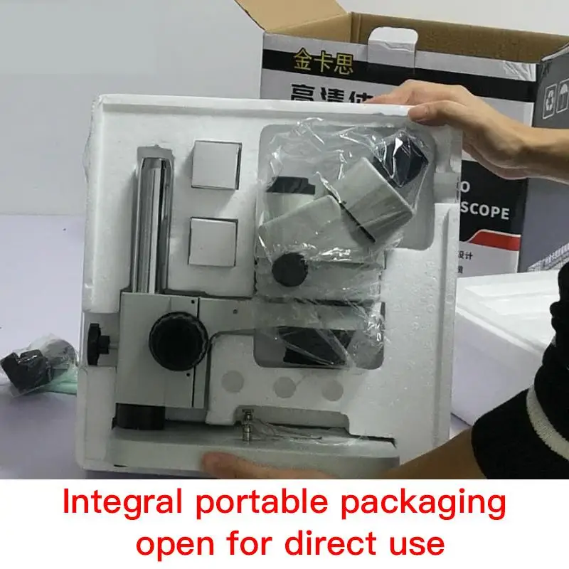 

KAISI 7X-45X Trinocular Stereo Microscope 144pc LED Ring Light adjustable SZM2.0X SZM0.5X Lens