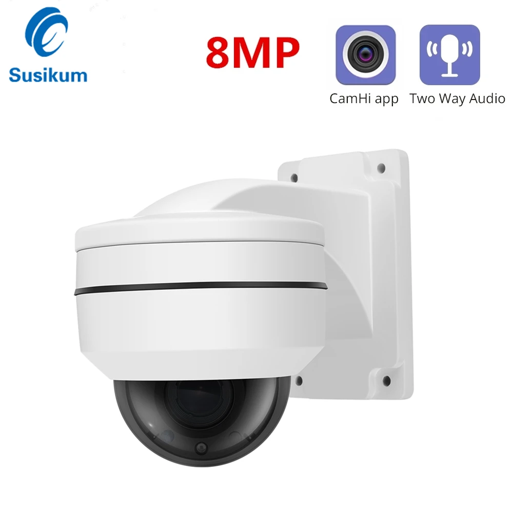 

4K IP POE PTZ Camera 8MP 4X Optical Zoom Indoor Outdoor Security IP Camera IR Night Vision ONVIF P2P CamHi APP