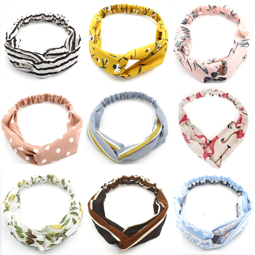 Повязка для волос женская винтажная эластичная мягкая однотонная лента с