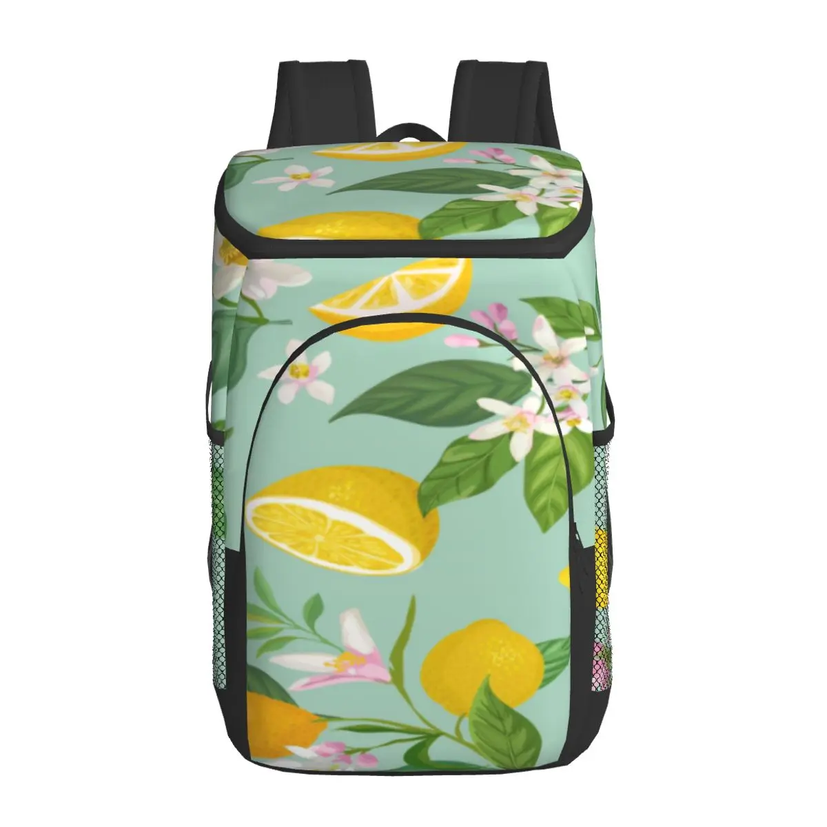 picnic cooler backpack plant fruit lemon floral waterproof thermo bag refrigerator fresh keeping thermal insulated bag free global shipping