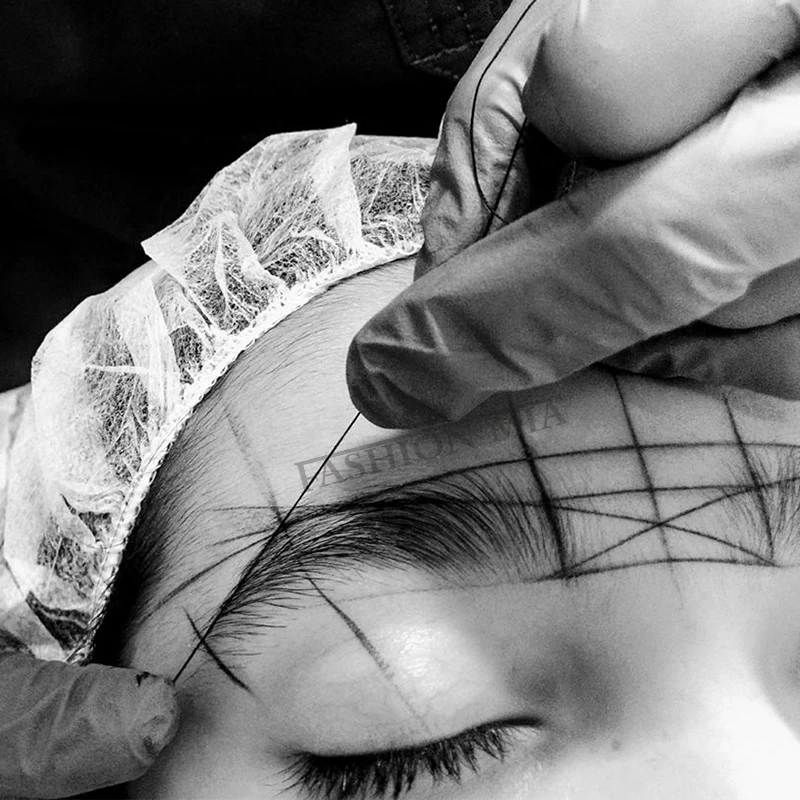 Inked построение карты для бровей измерение микрозатенения нитки предварительно