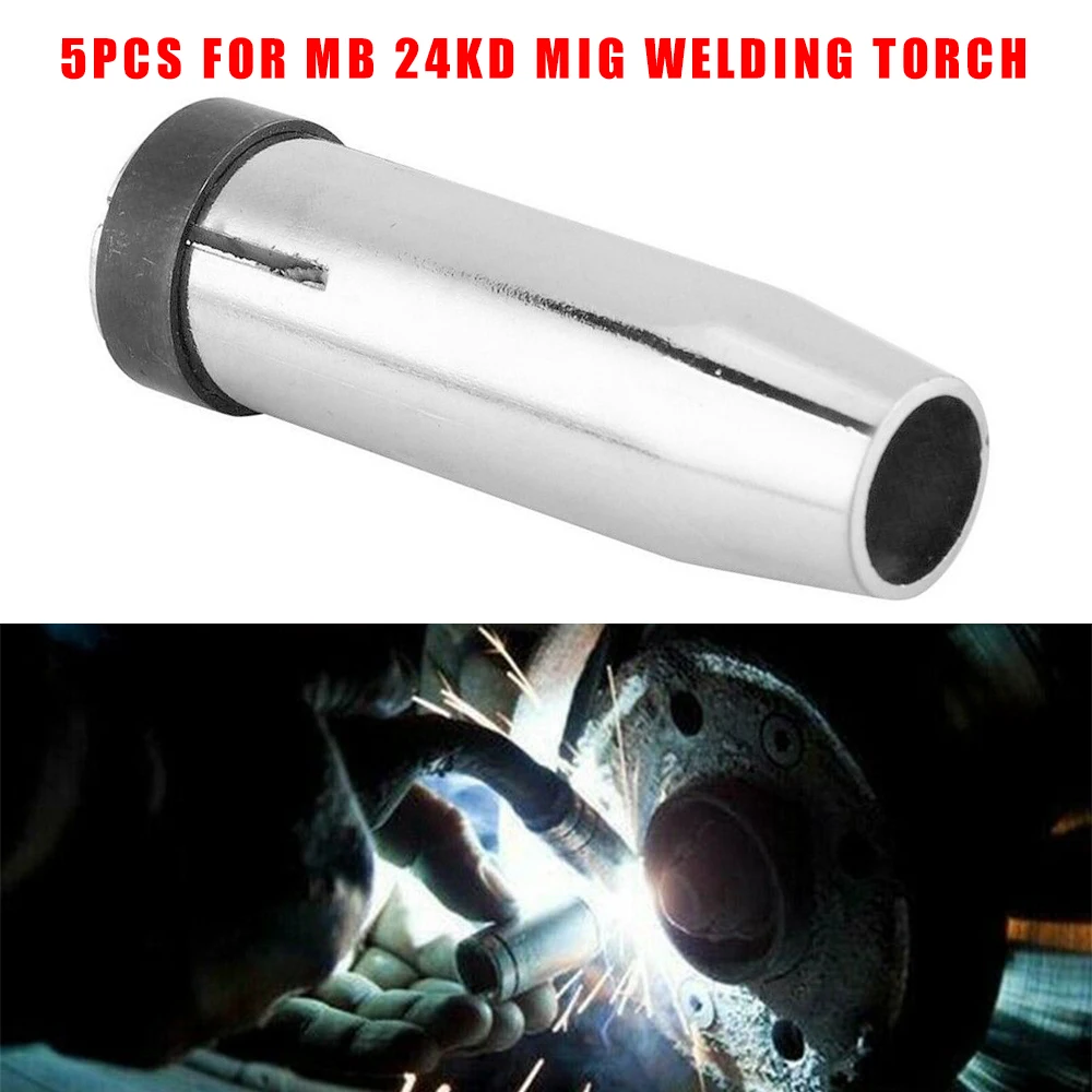 

Small size Gas Nozzle 5pcs set Replacement For MB 24KD MIG Welding Torch
