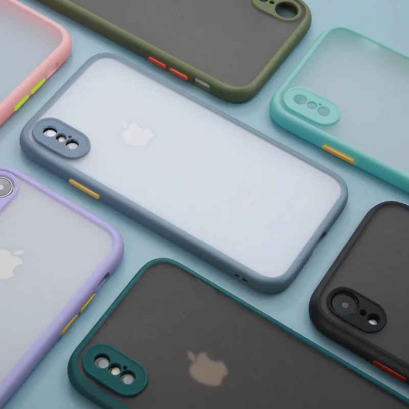 

Shockproof Phone Case Back Cover For iPhone 11 Pro Max X XS Max XR SE 2020 Luxury Translucent Case For iPhone 8 7 6 6s Plus Case