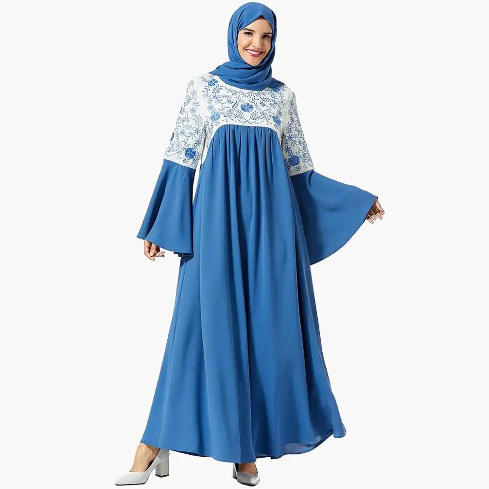 Макси платье размера плюс для женщин длинные платья с расклешенными рукавами