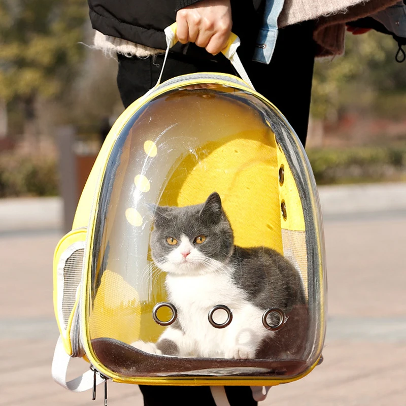 

Breathable Cat Carrier Bags Panoramic Small Dog Cat Backpack Travel Space Pet Carriers Portable Outing Carrying For Cats