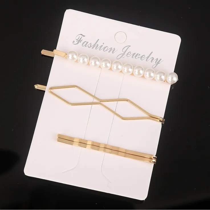 Модные жемчужные заколки для волос Ins женщин металлические серебряные женские в