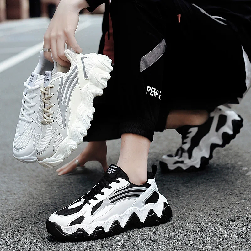 Кроссовки мужские в стиле ретро спортивная обувь для бега без шнуровки