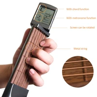 portable guitar pocket guitar practice tools lcd musical stringed instrument chord trainer tools for beginner guitar accessories