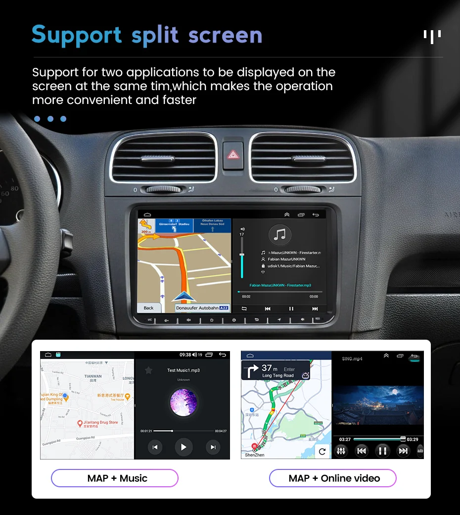 Android 11 Carplay Универсальный Автомобильный мультимедийный плеер Радио стерео для
