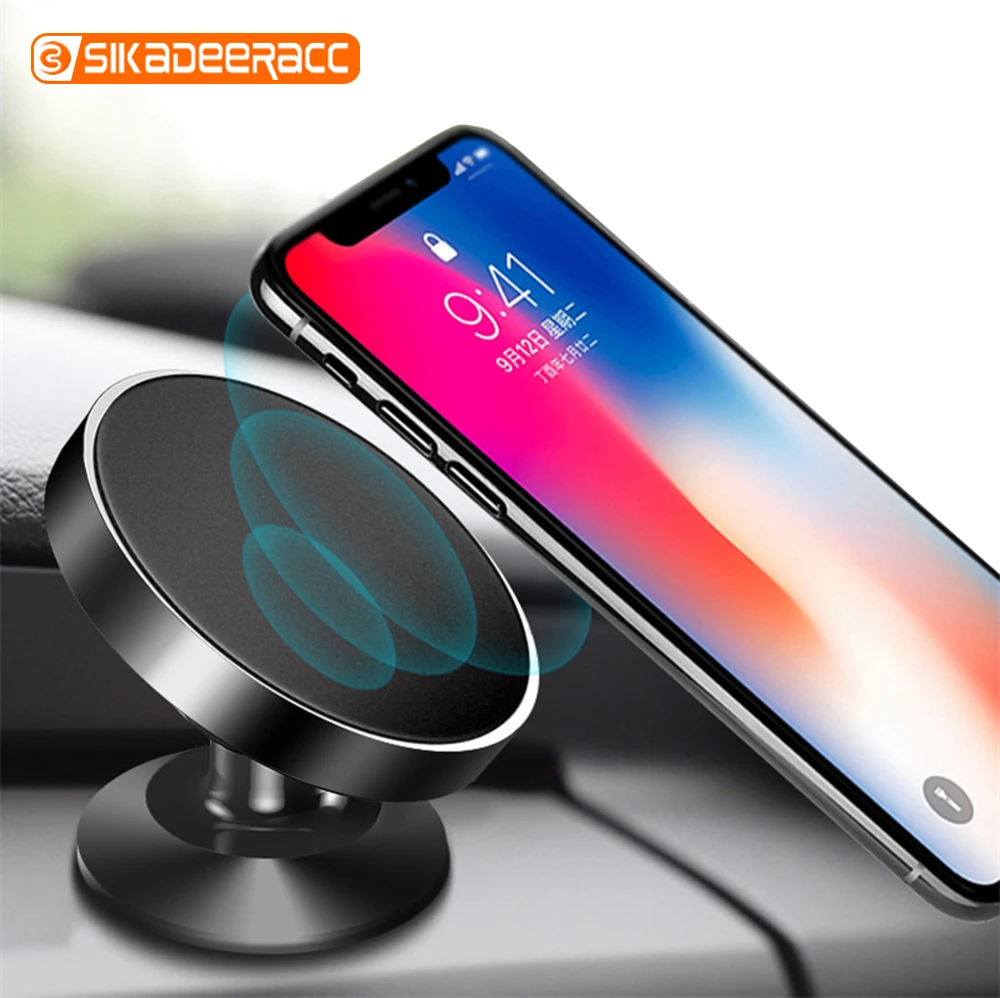 Магнитный автомобильный держатель для телефона для iPhone X, XR, samsung, S9, gps, вращение на 360 градусов, крепление на вентиляционное отверстие, универсальная подставка для мобильного телефона