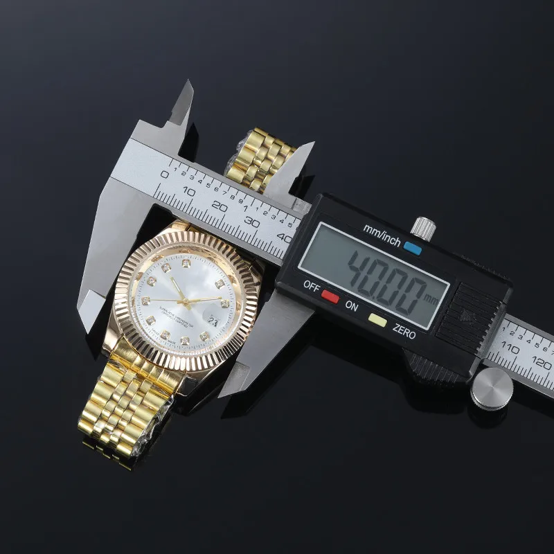 

Luxury Brand Watch Fashion Gift Rolexable Quartz Watches Relogio Mens Original Designer Stone Classic 40mm Waterproof Wristwatch