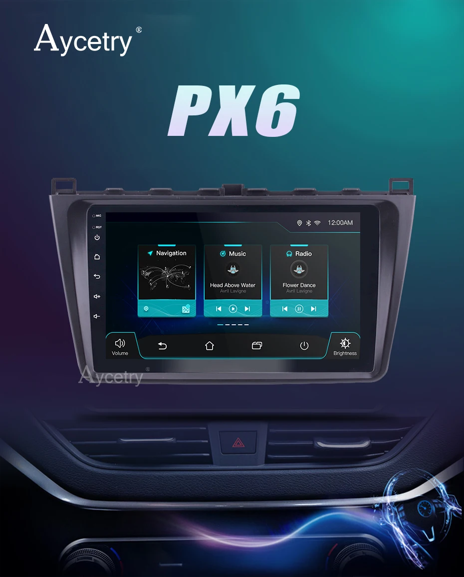 Автомагнитола PX6 Android 10 GPS аудио для Mazda 6 2007 2008-2014 мультимедийный Интеллектуальный