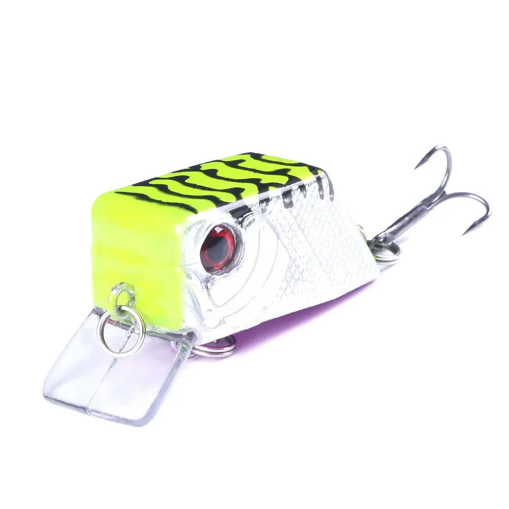 

4.3cm 7g Square Crankbait Fishing Lure Topwater Artificial Japan Hard Bait Minnow Swimbait Trout Bass Carp Fishing 0.2-0.7m