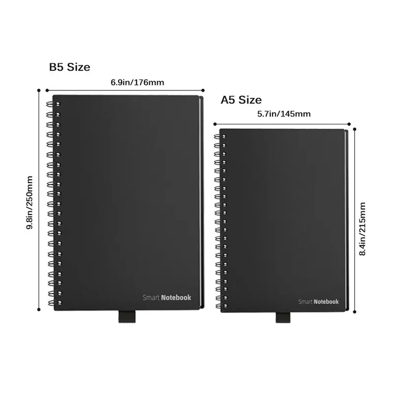 A5/B5 Smart Reusable Erasable Notebook Paper Wave Cloud Erase Notepad Lined with Pen KQS8 | Канцтовары для офиса и дома