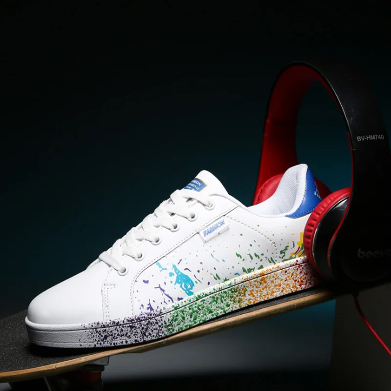 

Кроссовки унисекс спортивные, Классическая обувь для скейтборда, повседневные, белые, черные