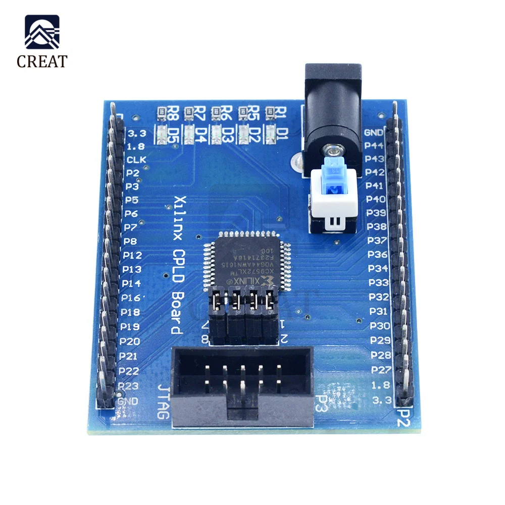 Xilinx XC9572XL CPLD Development Board Brassboard Learning JTAG Interface DC Power Supply with Switch | Электронные компоненты