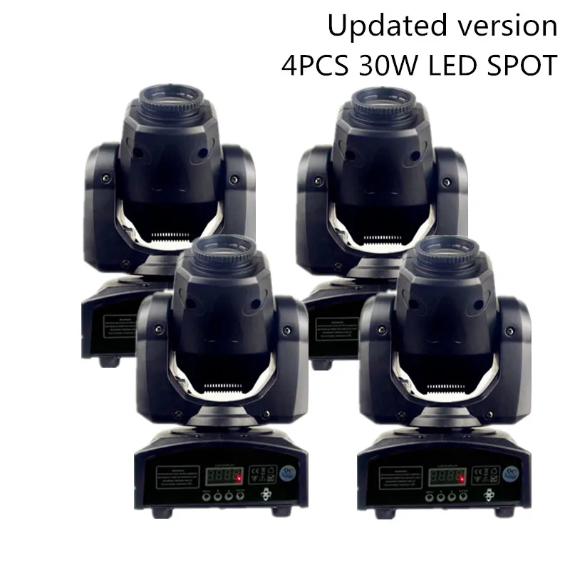4 шт./лот 30 Вт LED точечный движущийся головной свет/DMX512 Дискотека вечерние шоу DJ