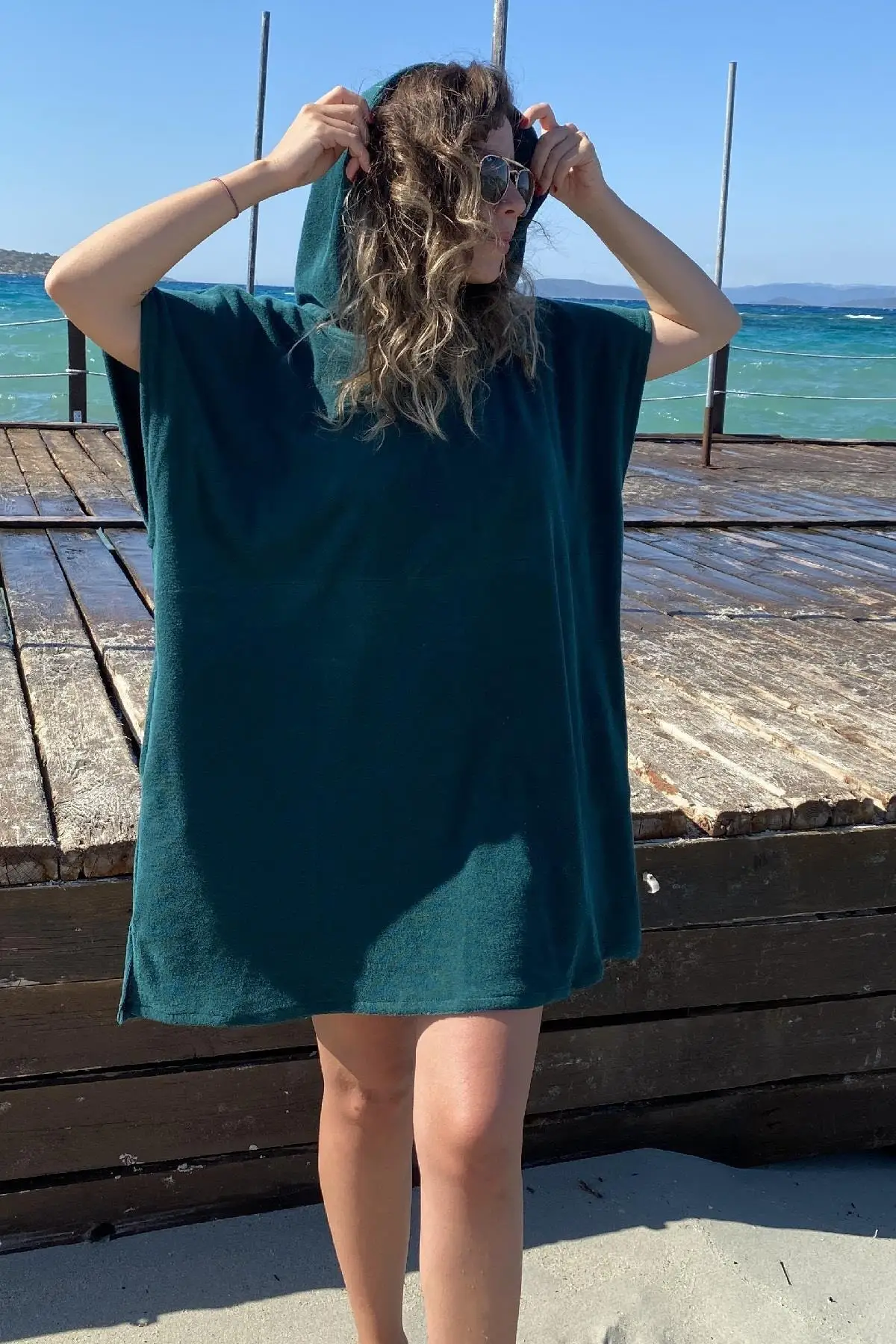 

Women Panço Beach Towel camping bathrobe pool sea wearable summer comfortable light and protects for season