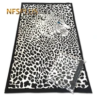 leopard print microfiber beach towel 80x180cm and 70x140cm quick dry super soft absorbent sports travel bath towel for adults