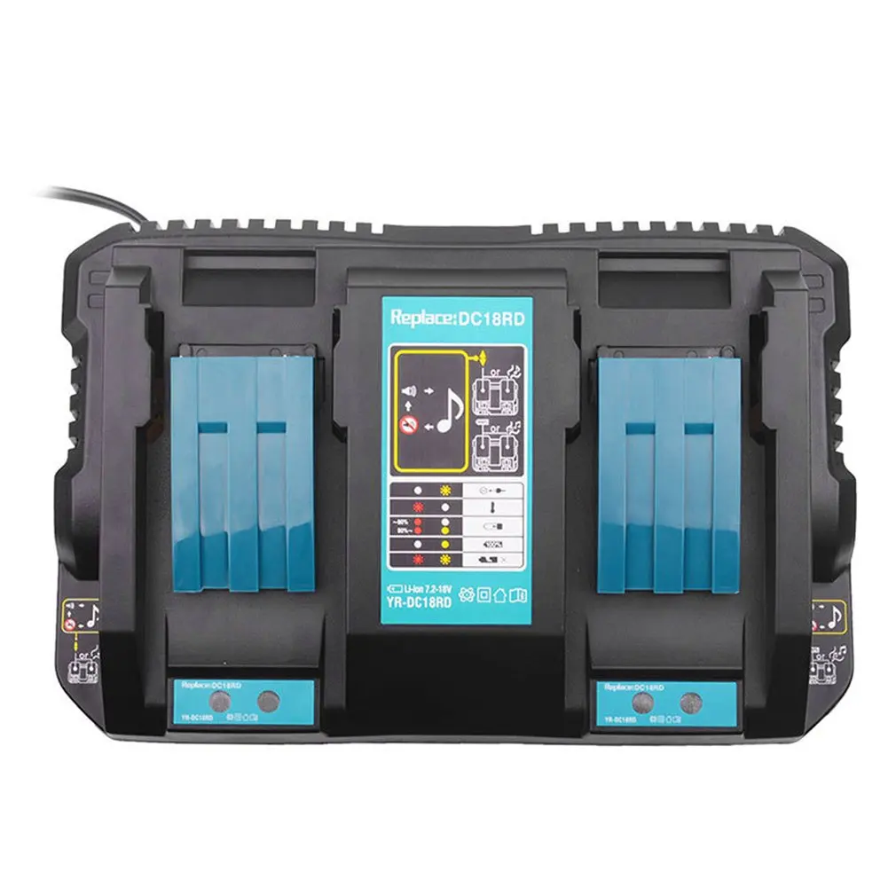Зарядное устройство Lithion с двумя портами для Makita DC18RD 14,4-18 в BL1815 BL1830 BL1840 BL1415 BL1430 BL1440