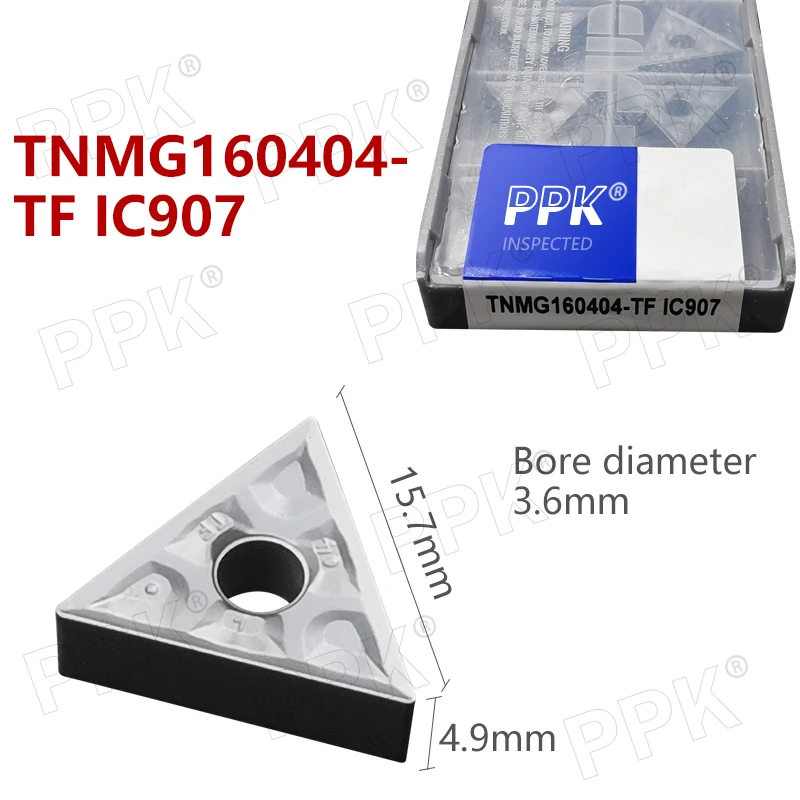 TNMG160404-TF IC907 внешние токарные инструменты твердосплавные вставки токарный резец токарный инструмент токарный поворотный вкладыш