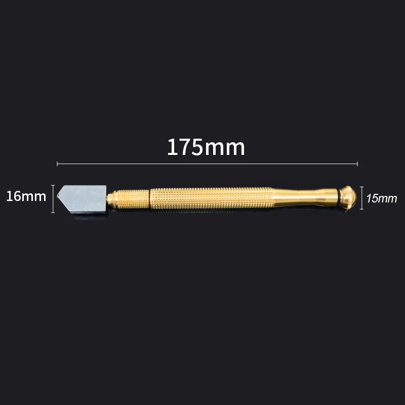 Glass Cutter Diamond Tip Steel Blade Cutting Tool Oil Feed Antislip Metal Handle 175mm For Hand | Инструменты