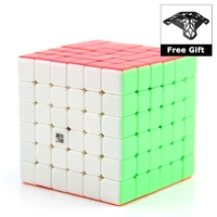 yongjun yushi stickerless 6x6x6 magnetic magic cube speed puzzle 6x6 cube educational toys for adult children with bracket 68mm