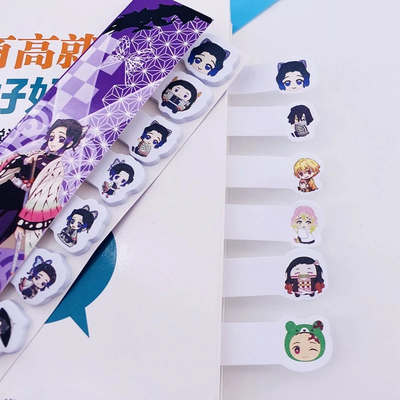 

Memo Pad Note Student Stationery Kawaii Anime Demon Slayer: Kimetsu No Yaiba Kamado Tanjirou Bookmark Note 8 Styles 240 sticker