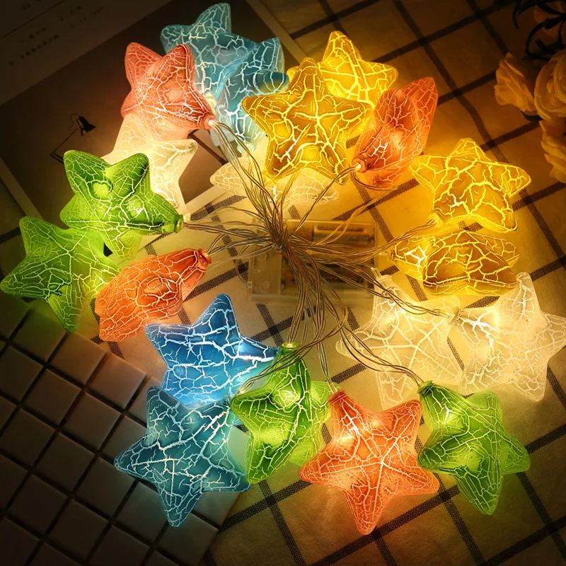 

PheiLa LED Star String Lights Fairy Garland Star Lamp USB or Battery Powered Star Shape LED String Lights for Celebrations Decor