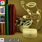 Прикроватный ночсветильник, лампа, 3D светодиодный сенсорный переключатель, игровой футбол, детская комната, ночсветильник, Bluetooth-динамик, управление цветом, футбольные фанаты, подарок