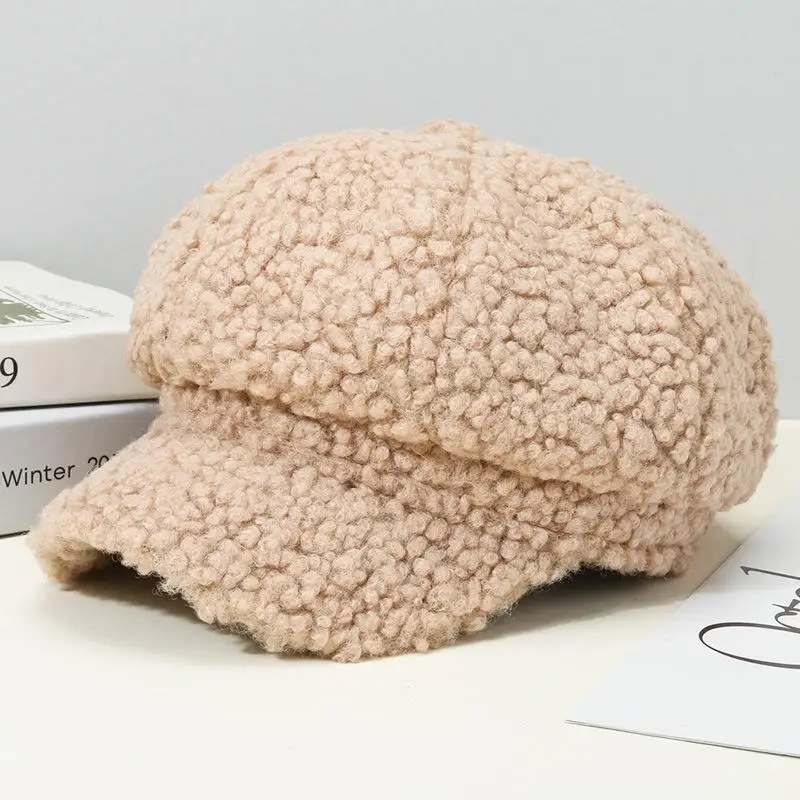 Кепка газетчика плюшевая для женщин кепка Гэтсби восьмиугольный берет Бейкер