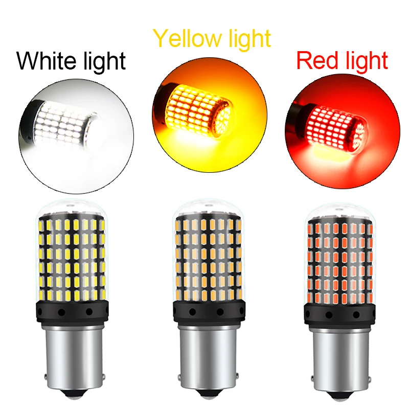 1xSuper Bright 1156/1157 P21W/PY21W 7440/7443 Canbus Car Led 12V Reversing Light Stop Brake Lamp Auto Turn Signal Bulb White Red |