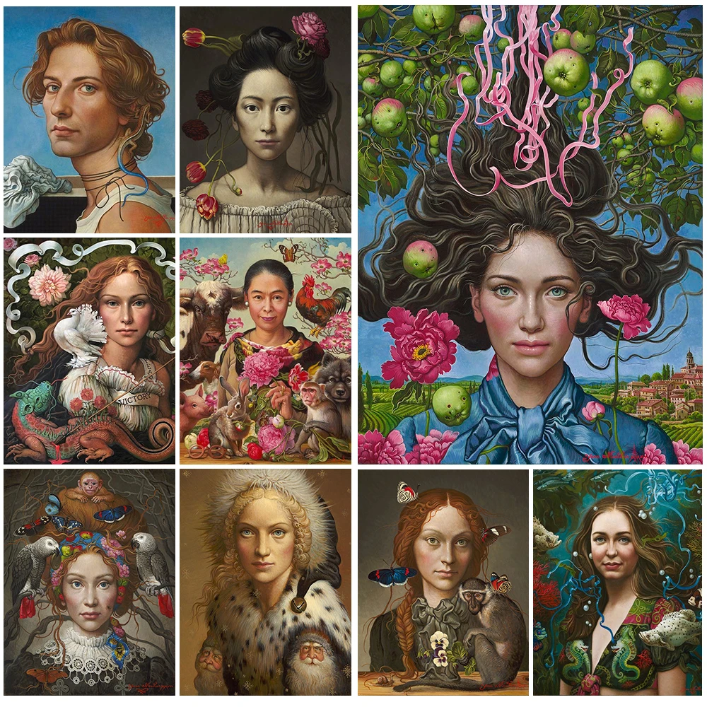 

Vintage Ethnic Portrait Bohemia Girl Wall Pictures For Living Room Home Decor Nordic Poster Wall Art Canvas Painting Unframed