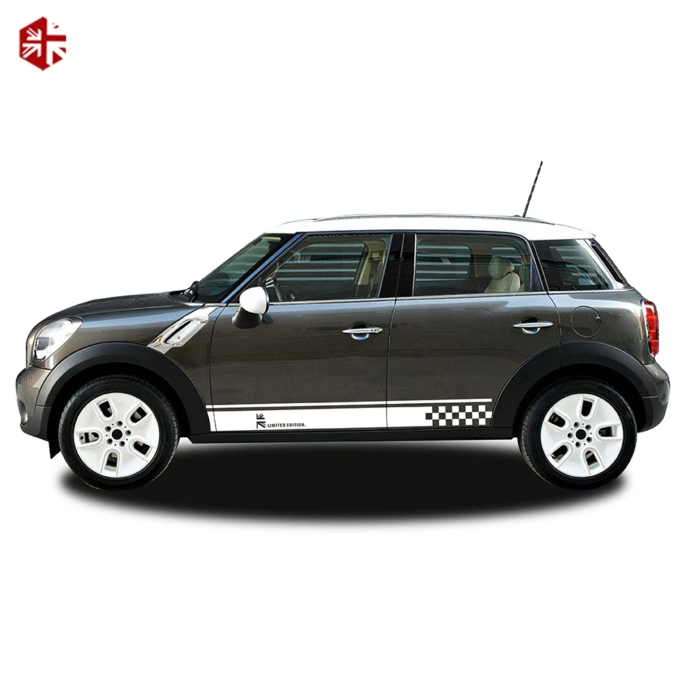 2X Юнион Джек Стайлинг Дверь автомобиля боковые полосы юбка наклейка