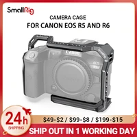 smallrig dslr canon camera cage rigfor canon eos r5 r6 built in cold shoe nato rail 14 arri hole camera rig video set 2982