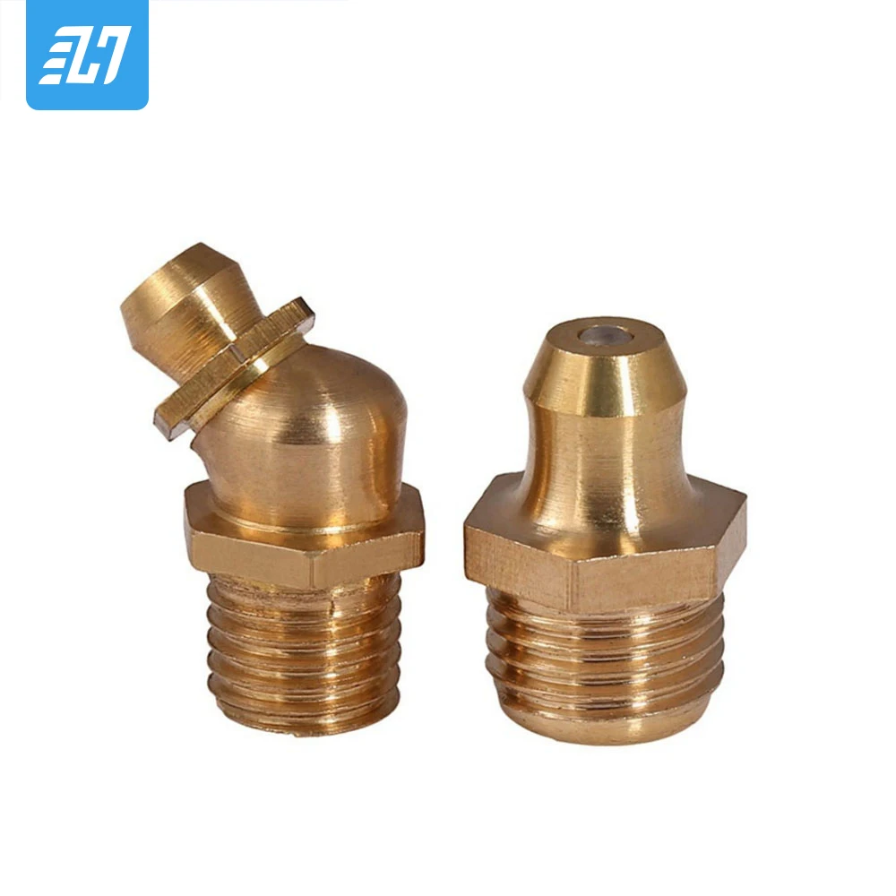 

M6 M8 M10 M12 M14 M16 Butter Oil Nozzle Copper Straight Mouth 45 Degree Curved Oil Gun