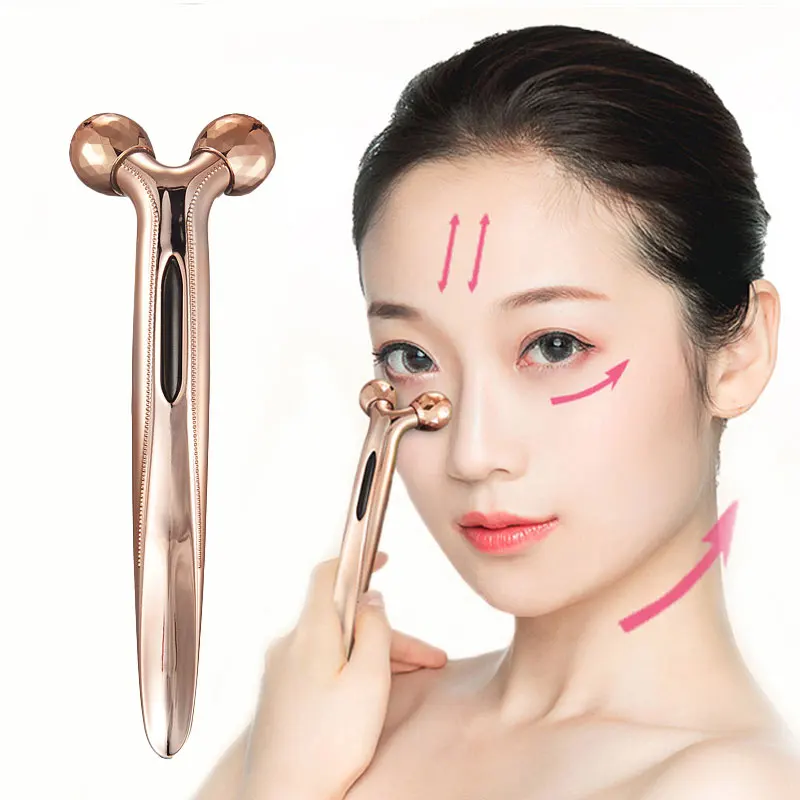 3D ролик микротоков Красота массажер лифтинг лица глаза уход для похудения и
