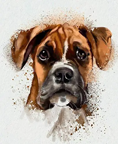 

Художественный постер с изображением животных из коллекции акварельных животных, собаки, жестяной плакат 8x12 дюймов, для дома, кухни, спальн...