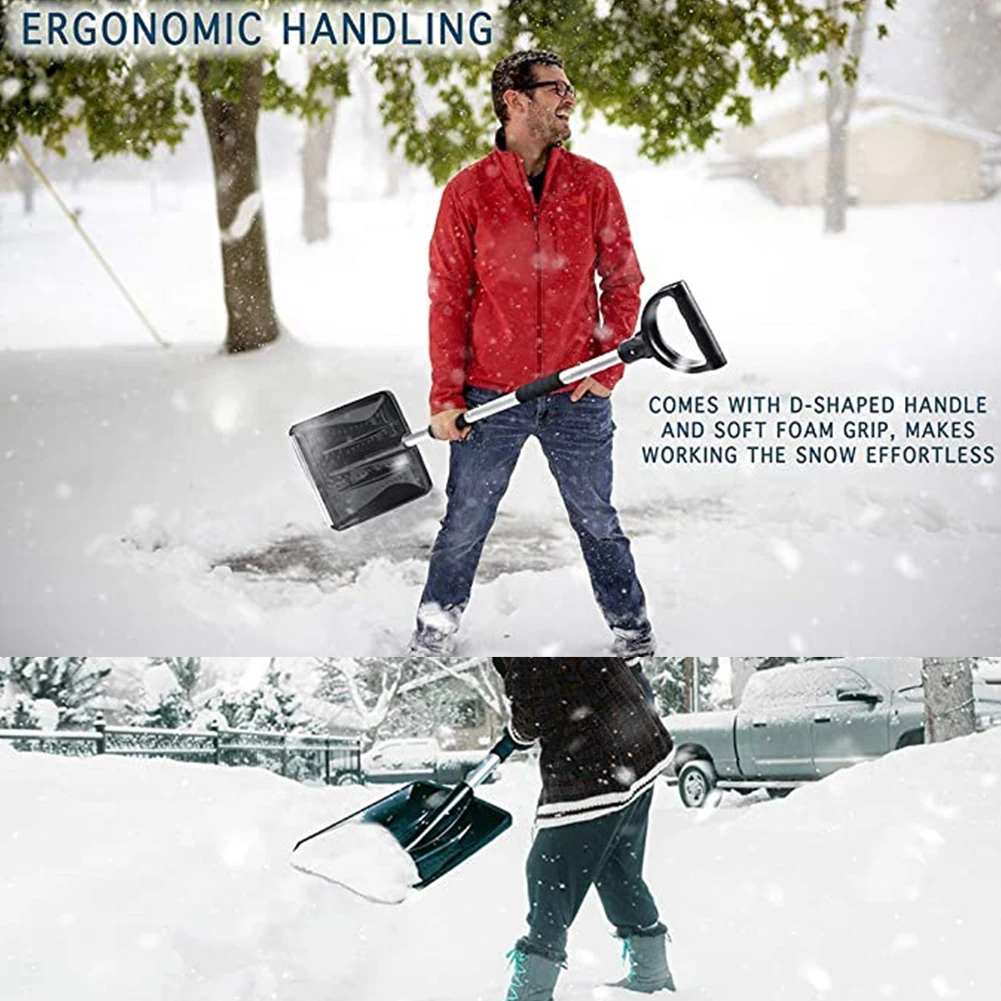 

3 In 1 Collapsible For Car Camping Winter Portable Snow Shovel Kit Ice Scraper Truck Brush Multifunctional Emergency