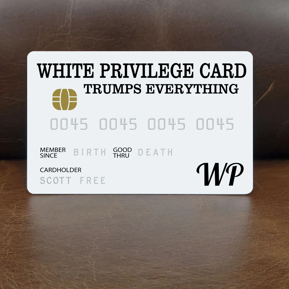 White And Black Privilege Card Trumps Everything Credit Wallet Insert Gift VIP | Дом и сад