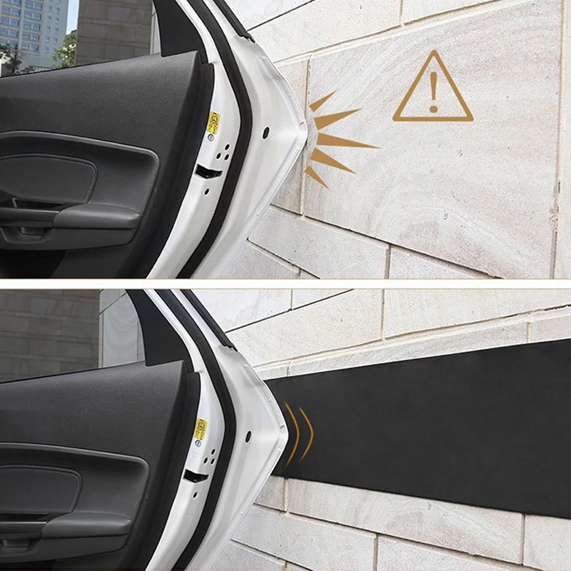 

100x20 см EVA защитный коврик для дверей автомобиля, гаражная резиновая настенная защита, бампер, защита для безопасной парковки, кузова, самоклеящаяся Защита от царапин