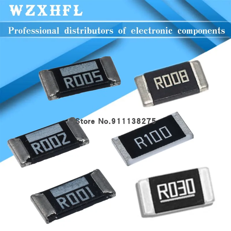 Резистор из сплава 2512 SMD R001 R002 R005 R008 R010 R015 R020 R025 R050 R100 50 шт./лот | Электронные