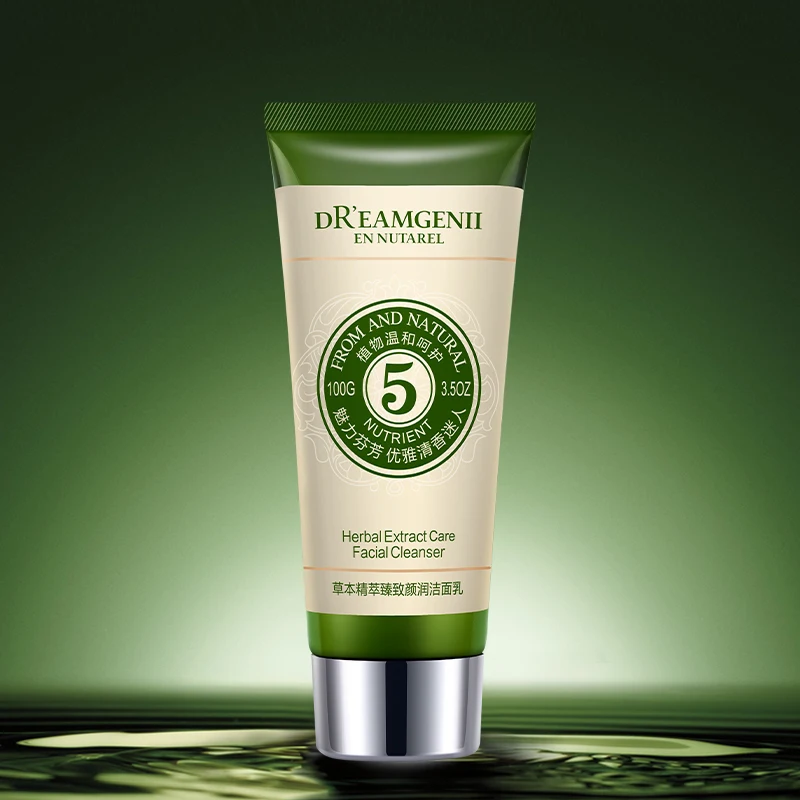 Травяные экстракты очищающее средство для лица увлажняющее 100 мл мытья контроль