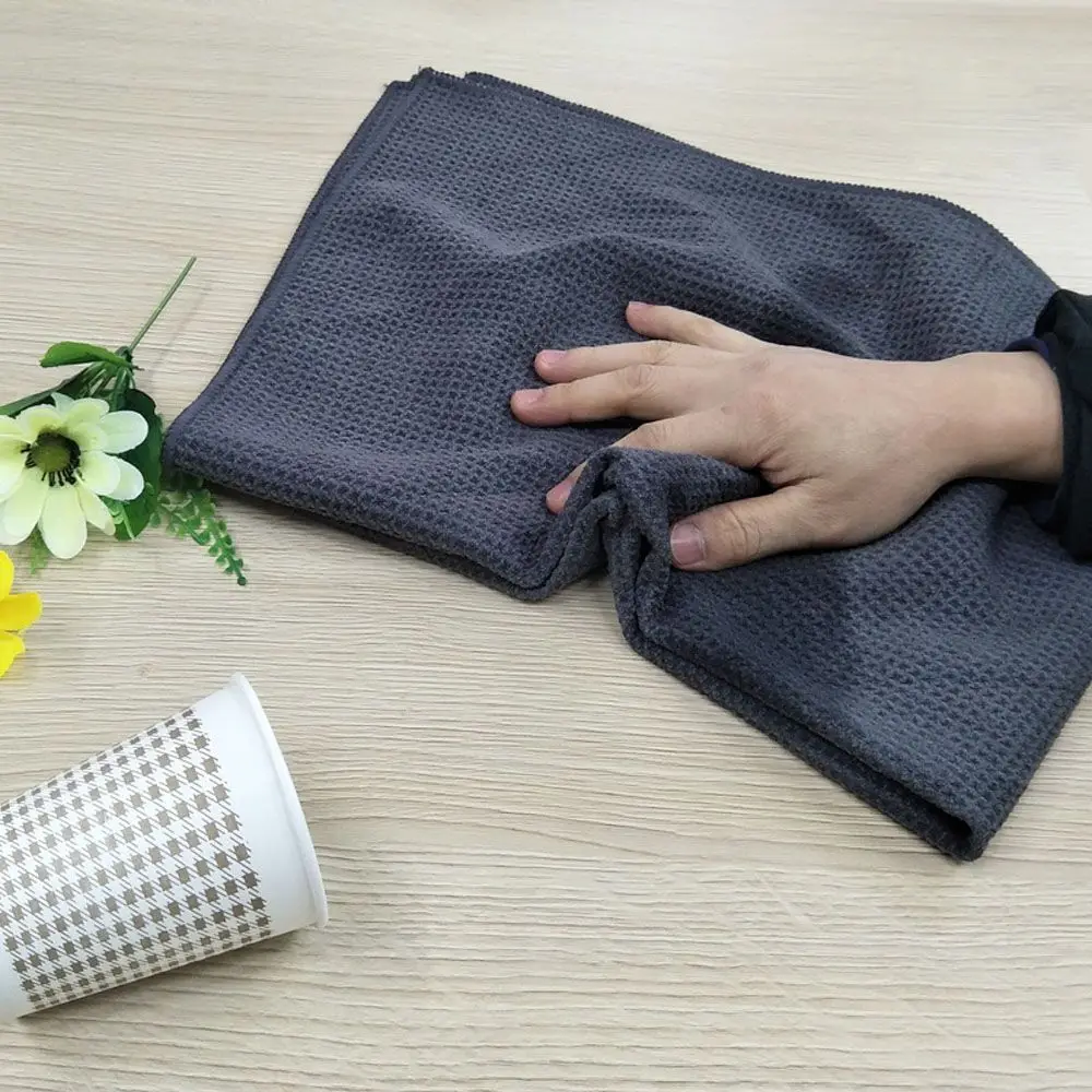 dark grey 1 шт. Auto Care самой лучшей воды магнит микрофибры сушки Полотенца с вафельным волнистая дизайнерская ткань для автомобиля, ванна, Кухня& собак 40x40 см - Цвет: dark grey