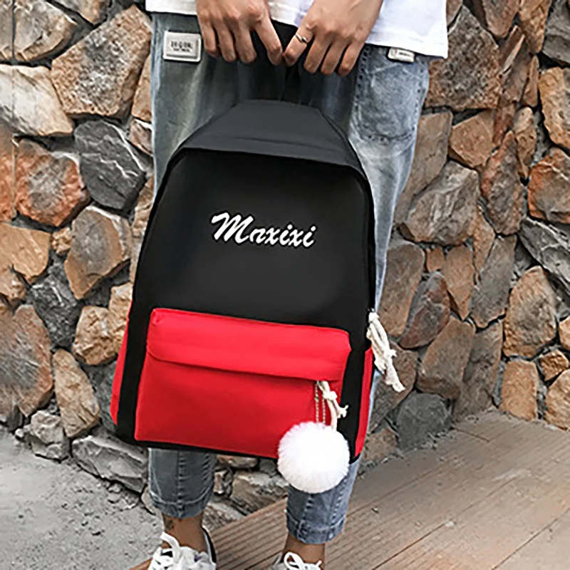 

4Pcs/Set Women School Backpacks Schoolbag for Teenagers Girls Student Book Bag Boys Satchel